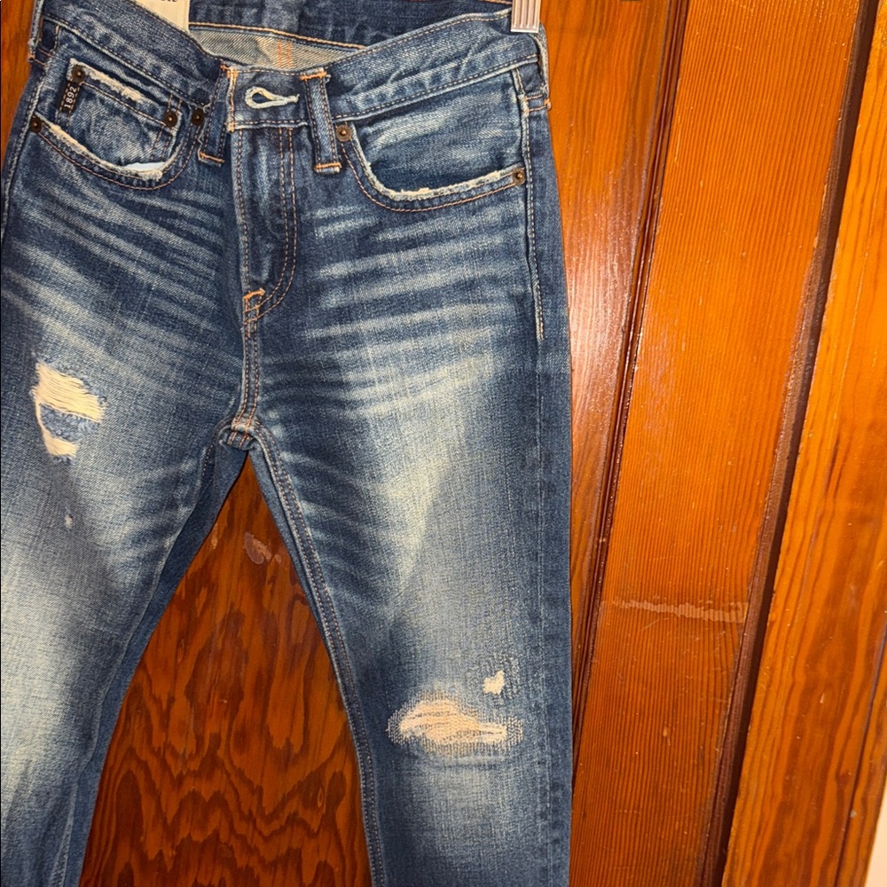 Vintage Abercrombie Kids Blue Distressed Jeans - Picture 8 of 15